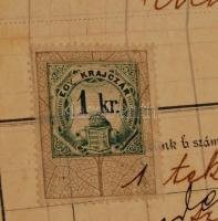 1898 Bp., Seifert Henrik és Fiai Cs. és Kir. Tekeasztal Gyár díszes fejléces számlája 1 kr okmánybél...