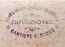 cca 1900 Az olasz Karthágó gőzös, nagyméretű fotó kartonra kasírozva, verzón a hajó történetének hos...