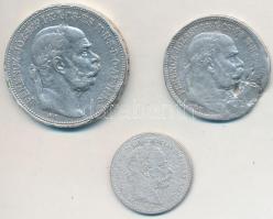 1869KB 10kr Ag + 1915KB 1K Ag + 1912KB 2K Ag T:III,III- ph. az egyik érme erősen sérült
Adamo M10.1...