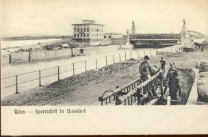 Wien, Vienna; Nussdorf, Sperrschiff / Floating gate