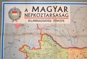 A Magyar Népköztársaság Államigazgatási Térképe. Budapest, 1963, Kartográfiai Vállalat. 1: 500 000. ...