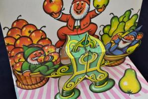 Kubašta, V.: A három jóbarát. Bp., 1976, Móra. Kihajtható mesekönyv. Félvászon kötésben, jó állapotb...