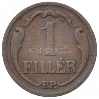 1929. 1f Br (1.65g) T:2,2- / Hungary 1929. 1 Fillér Br (1.65g) C:XF,VF Adamo P1
