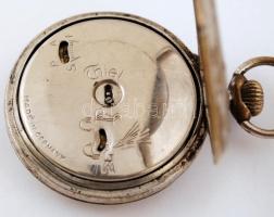 Thiel kulcsos, ébresztős zsebóra, javításra szoruló szerkezettel, sérült számlappal / pocket watch, ...