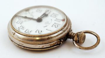 Thiel kulcsos, ébresztős zsebóra, javításra szoruló szerkezettel, sérült számlappal / pocket watch, ...