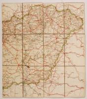 cca 1940 Kelet-Magyarország vászonra kasírozott térkép 50x60 cm
