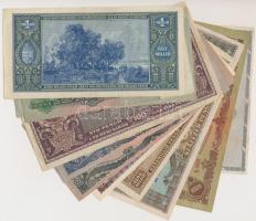 1932-1946. 11db-os  pengő és adópengő tétel, két bankjegyen "MNB" bélyeggel T:II-,III