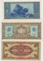 1930-1946. 10db-os  pengő tétel, két bankjegyen "MNB" bélyeggel T:II-,III