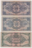 1930-1946. 10db-os  pengő tétel, két bankjegyen "MNB" bélyeggel T:II-,III