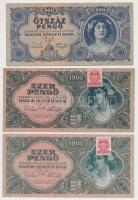 1936-1946. 10db-os pengő tétel 10P-100.000.000P közötti címletekkel, három bankjegyen MNB bélyeggel T:II,II-,III (1-1 jobb darabbal, a többi III-as tartású)