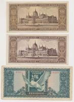 1936-1946. 10db-os pengő tétel 10P-100.000.000P közötti címletekkel, egy bankjegyen "MNB" ...