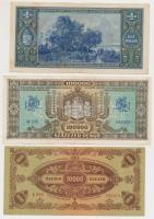 1936-1946. 10db-os pengő tétel 10P-100.000.000P közötti címletekkel, egy bankjegyen "MNB" ...