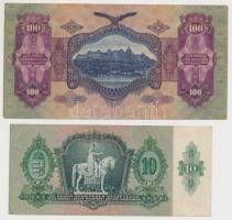 1936-1946. 10db-os pengő tétel 10P-100.000.000P közötti címletekkel, egy bankjegyen "MNB" ...
