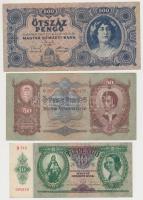 1932-1946. 10db-os pengő és adópentő tétel vegyes címletekkel, három bankjegyen "MNB" bély...