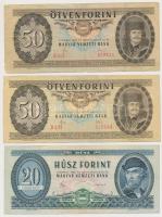 1969-2006. 10db-os forint bankjegy tétel, 10Ft-500Ft közötti címletekkel T:III