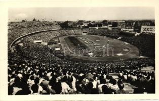 Budapest XIV. Népstadion, Ünnepélyes megnyitó; kiadja a Képzőművészeti Alap Kiadóvállalat, So. Stpl.