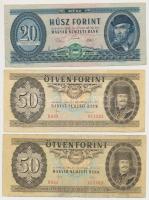 1969-2007. 10db-os vegyes magyar bankjegy tétel, 10Ft-200Ft közötti címletekkel T:III