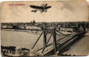 Budapest, Bleriot repülőgépe - 2 db régi képeslap / 2 old postcards