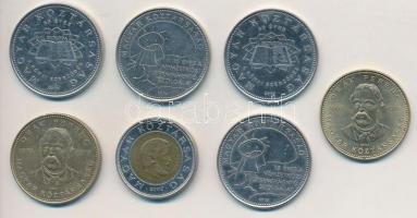 2002. 100Ft + 2003. 20Ft (2x) + 2005-2007. 50Ft (4x) forgalmi emlékérmék T:2 apró ph