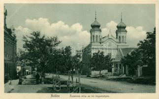 Nekcse / Nasice; Zupanoca ulica sa izr. bogomoljom, Anton Blau / Zupan street, synagogue