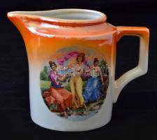 Zsolnay mitológiai jelenetes teás készlet, matricás, jelzett, kopás nyomokkal