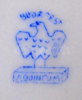 Aquincumi hiányos tálka készlet, matricás, jelzett, hibátlan, d:14 cm (5×), d:22 cm