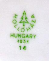 Hollóházi virág mintás nagy váza, kézzel festett, jelzett, hibátlan, m:30 cm