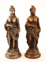 Sakk készlet mitológiai figurákkal, tábla nélkül, fém, jelzett (Castro), m:9-12 cm, összesen:32 db