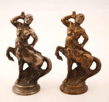 Sakk készlet mitológiai figurákkal, tábla nélkül, fém, jelzett (Castro), m:9-12 cm, összesen:32 db