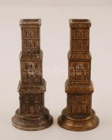 Sakk készlet mitológiai figurákkal, tábla nélkül, fém, jelzett (Castro), m:9-12 cm, összesen:32 db