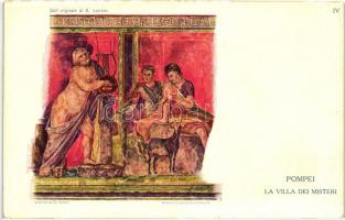 Pompei, La Villa dei Misteri - 5 old unused erotic art postcards