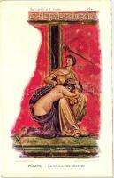 Pompei, La Villa dei Misteri - 5 old unused erotic art postcards