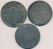 1950. "Alföldi Kerületi Tenisz Bajnokság" ezüstözött fém díjérem + DN "Pénzintézeti S...