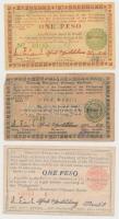Fülöp-szigetek 1943-1945. 1P-5P 6db szükségpénz, melyeket az emigráns kormány nevében készültek T:II...