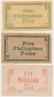 Fülöp-szigetek 1943-1945. 1P-5P 6db szükségpénz, melyeket az emigráns kormány nevében készültek T:II...