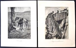 1915-16 Az Érdekes Ujság háborús albuma. 8 füzet. Szerk. Kabos Ede. Bp. , Légrády Testvérek. 12+12 képpel. Kissé szakadt karton tékában, 29x35cm