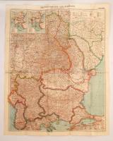 cca 1915 Flemmings Übersichtskarte von Rumänien und Nachbargebieten (Kriegskarte Nr. 32.), 1:1500000...