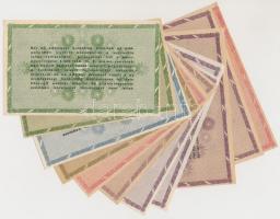 1946. 11db-os vegyes magyar adópengő bankjegy tétel, közte fordított címeres, sorozat- és sorszám né...