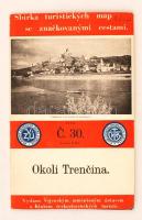 1938 Okolí Trenčína, Trencsén és környékének térképe, 1:75000, Klub Českoslovensých Turistů, 58×48 cm