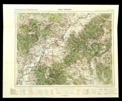 1938 Okolí Trenčína, Trencsén és környékének térképe, 1:75000, Klub Českoslovensých Turistů, 58×48 c...