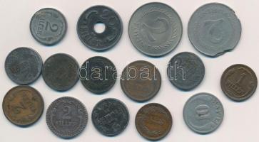 Vegyes, 19db-os magyar papír és fémpénz tétel közte 1849. 30kr bankjegy, 1896KB 1f T:vegyes