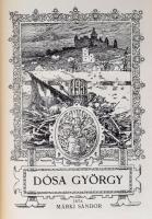 Márki Sándor: Dósa György. Budapest, 1913,  Magyar Történelmi Társulat. Magyar Történeti Életrajzok. Gazdag szövegközi és egészoldalas képanyaggal, illusztrációkkal. Kihajtható melléklettel. Sérült könyvkötői félvászon kötés, 535 p. Átkötött példány! A borítója kopott, a gerince sérült. A kötése sérült, laza.