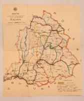 1931 Mapa Rachov, a Rahói-hegység turistaútjai, 1:200000, Klub Českoslovensých Turistů, 30×34 cm