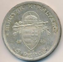 1938. 5P Ag "Szent István" T:2 ph., oxidáció Adamo P8.1