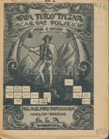 1928 Mapa turystyczna Karpat Polskich 6.: Magórka-Bielsko-Klimczok, 1:100000, papírkötésben, 39×34 cm