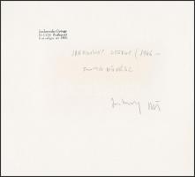 1968 Jankovszky György(1946-): Budapest, Kerepesi temető, 2 db, feliratozva, aláírt, pecséttel jelze...