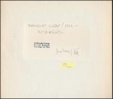 1983 Jankovszky György(1946-): New York, feliratozva, aláírt, pecséttel jelzett, kartonra kasírozva,...