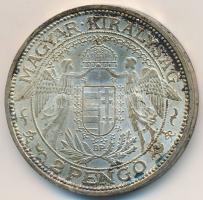 1938. 2P Ag "Madonna" T:1- kis patina Adamo P7