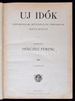 Herczeg Ferenc (szerk.) : Uj Idők 1915 I. kötet, fél évfolyam. Budapest, 1915, Singer és Wolfner. Félvászon, 664 p. A borítója kopott. A gerince sérült.