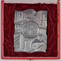 1979. "Pénzügyi Törvény" kétoldalas fém plakett eredeti tokban (118x89mm) T:1